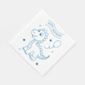dinosaur kids birthday party スタンダードランチョンナプキン (角)