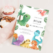 Dinosaur Kids Birthday Party Invitation 招待状