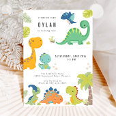 Dinosaur Kids Birthday Party Invitation 招待状