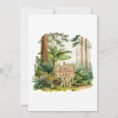 Dinosaur Kids Birthday Party Invitation 招待状 (裏面)