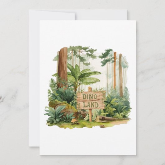 Dinosaur Kids Birthday Party Invitation 招待状 (裏面)