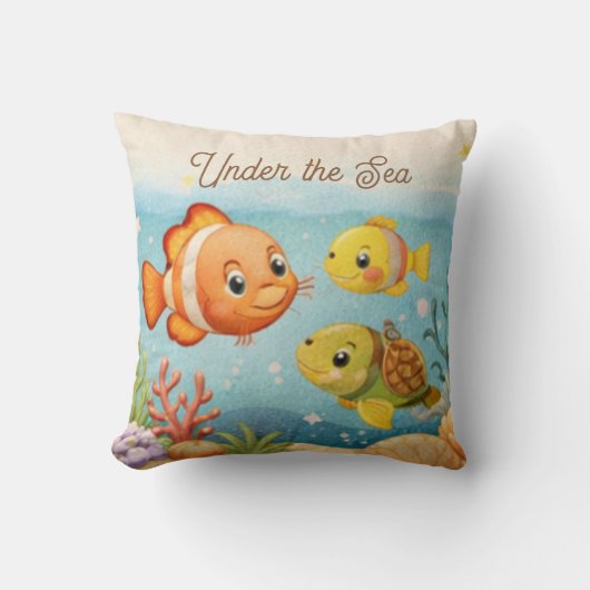 Dinosaur Kids Pillow | Cute Dino Explorers クッション (正面)