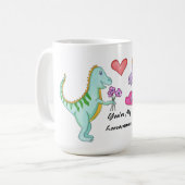Dinosaur Love コーヒーマグカップ (正面左)