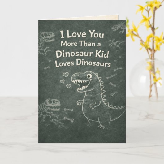 Dinosaur Lover  カード (黄色い花)