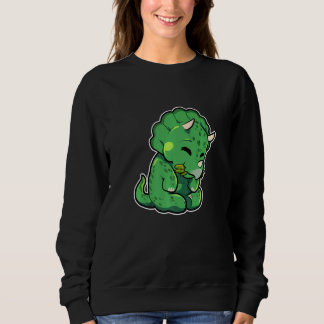 Dinosaur Lover Cute Triceratops Premium スウェットシャツ
