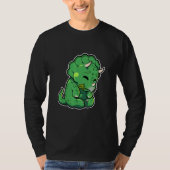 Dinosaur Lover Cute Triceratops Tシャツ (正面)