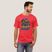 Dinosaur Madness — Party Animal T‑Rex Graphic Tシャツ (正面フル)