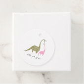 Dinosaur Mama Pink Baby Shower フェイバータグ (インサイチュ)