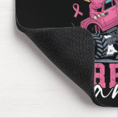 Dinosaur Monster Truck Pink Ribbon Crush Breast Ca マウスパッド (コーナー)