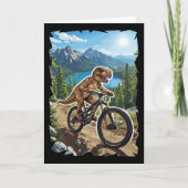 Dinosaur Mountain Biking Through Forest Trail  カード (正面)