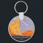 Dinosaur National Monument Vintage Circle  キーホルダー<br><div class="desc">Dinosaur vector artwork design. The park contains over 800 paleontological sites and has fossils of dinosaurs including Allosaurus,  Deinonychus,  Abydosaurus,  and various sauropods.</div>