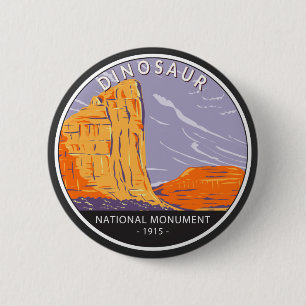 Dinosaur National Monument Vintage Circle  缶バッジ