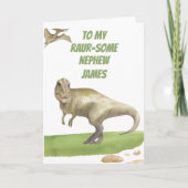 Dinosaur Nephew Birthday Card カード (正面)