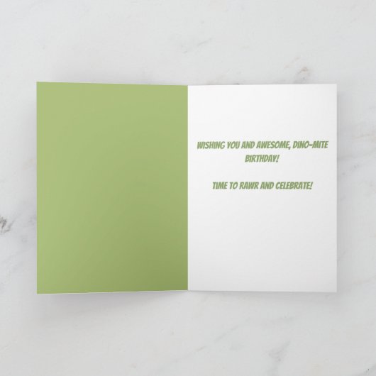Dinosaur Nephew Birthday Card カード (内部)