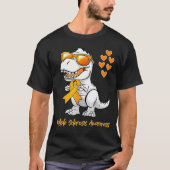 Dinosaur Orange Ribbon Support Multiple Sclerosis  Tシャツ (正面)