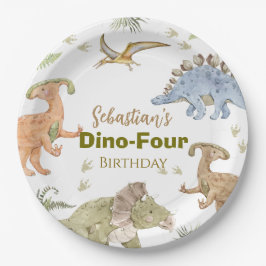 Dinosaur Paper Plates Birthday Boy Party ペーパープレート