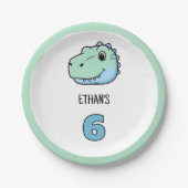 Dinosaur Paper Plates | Dino Theme Party Plates  ペーパープレート (正面)