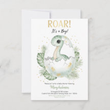 Dinosaur park Baby Shower party boy girl Roar