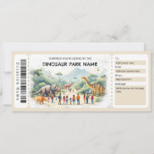 Dinosaur Park Ticket Gift Certificate Template 招待状 (正面)