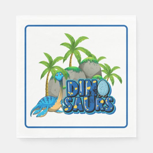 Dinosaur Party  スタンダードランチョンナプキン (正面)