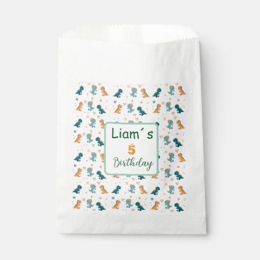 Dinosaur Party Favor Bags フェイバーバッグ (正面)