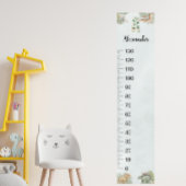 Dinosaur Personalized Name Monogram A Growth Chart ポスター