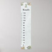 Dinosaur Personalized Name Monogram A Growth Chart ポスター (正面)