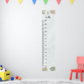 Dinosaur Personalized Name Monogram C Growth Chart ポスター