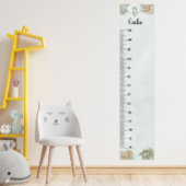 Dinosaur Personalized Name Monogram C Growth Chart ポスター