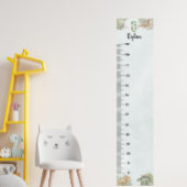 Dinosaur Personalized Name Monogram D Growth Chart ポスター