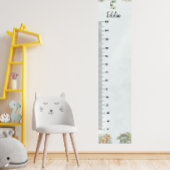 Dinosaur Personalized Name Monogram E Growth Chart ポスター