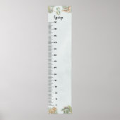Dinosaur Personalized Name Monogram G Growth Chart ポスター (正面)