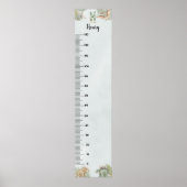 Dinosaur Personalized Name Monogram H Growth Chart ポスター (正面)