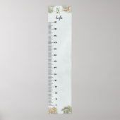 Dinosaur Personalized Name Monogram K Growth Chart ポスター (正面)