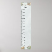 Dinosaur Personalized Name Monogram L Growth Chart ポスター (正面)