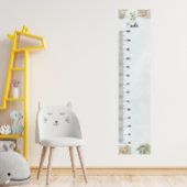 Dinosaur Personalized Name Monogram N Growth Chart ポスター