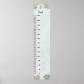 Dinosaur Personalized Name Monogram P Growth Chart ポスター (正面)