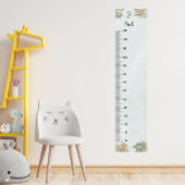 Dinosaur Personalized Name Monogram P Growth Chart ポスター