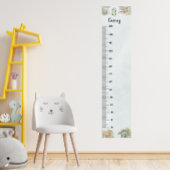Dinosaur Personalized Name Monogram Q Growth Chart ポスター