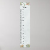 Dinosaur Personalized Name Monogram V Growth Chart ポスター (正面)