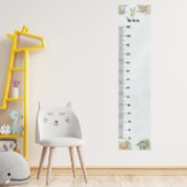 Dinosaur Personalized Name Monogram V Growth Chart ポスター