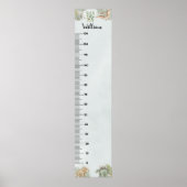Dinosaur Personalized Name Monogram W Growth Chart ポスター (正面)