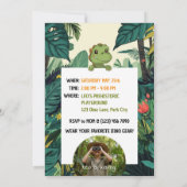 Dinosaur Photo 6th Birthday Invitation 招待状 (裏面)