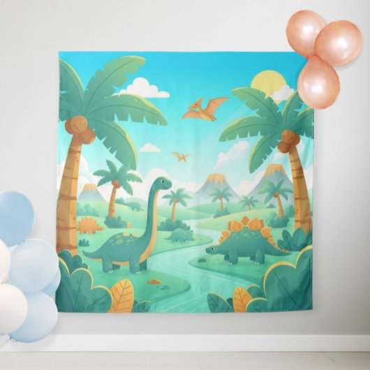Dinosaur Photo Backdrop for Parties | Dino  タペストリー