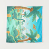 Dinosaur Photo Backdrop for Parties | Dino  タペストリー (正面(横))