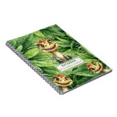Dinosaur Photo Spiral Notebook With Custom Name ノートブック (右側)
