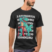 Dinosaur Pi Day T Rex Funny Math 3.14 Teacher Stud Tシャツ (正面)