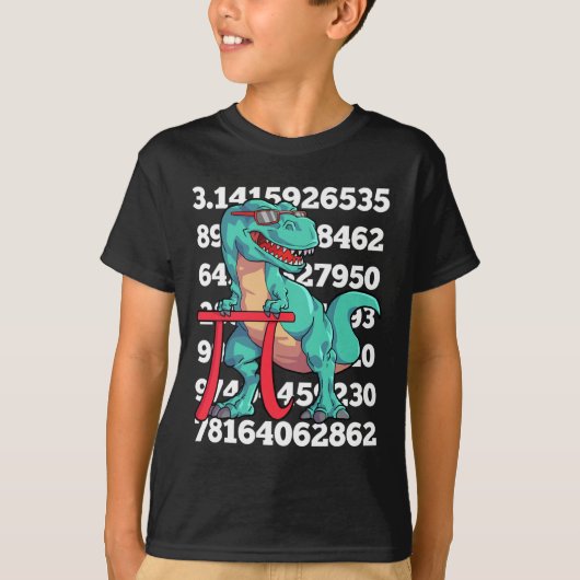 Dinosaur Pi Day T Rex Funny Math 3.14 Teacher Stud Tシャツ (正面)