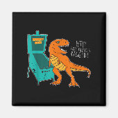 Dinosaur Pinball Wizard Arcade Machine Player Pict マグネット (正面)