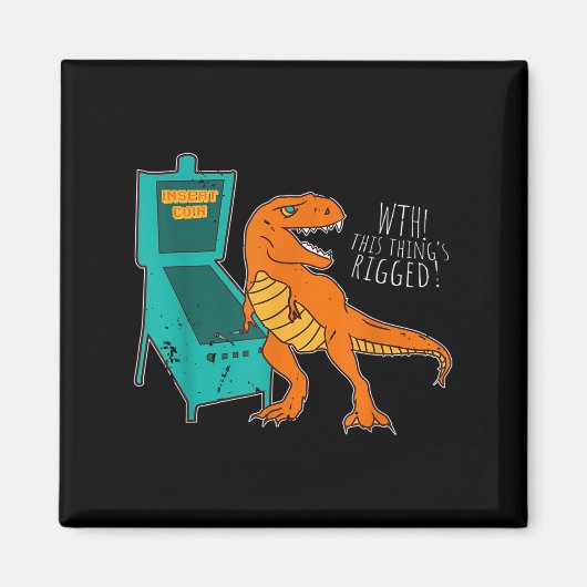 Dinosaur Pinball Wizard Arcade Machine Player Pict マグネット (正面)